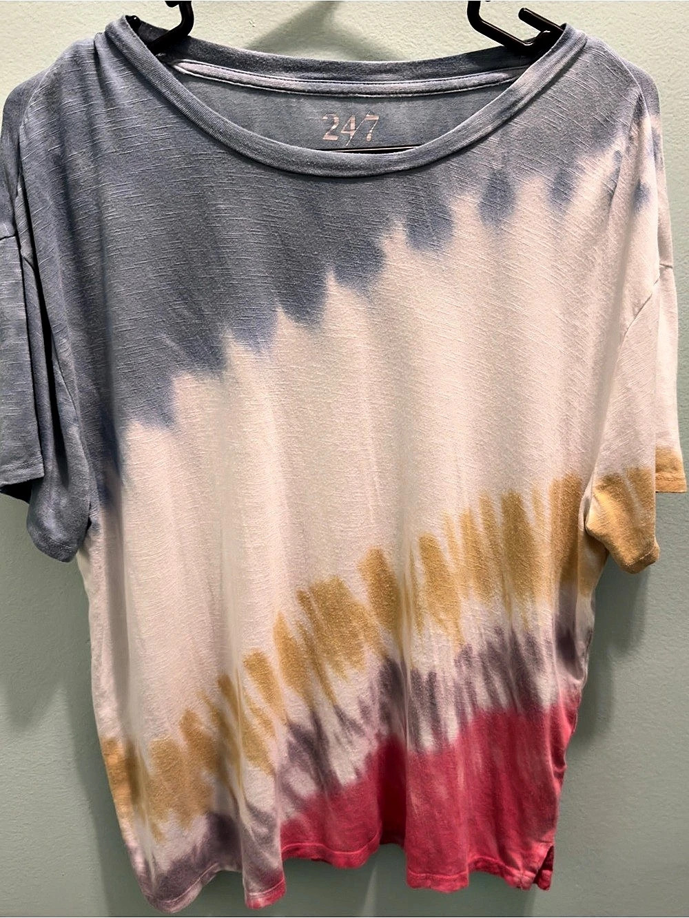 24/7 by Maurices 247 Tie-Dye Short Sleeve Tee in Multicolor Size Medium